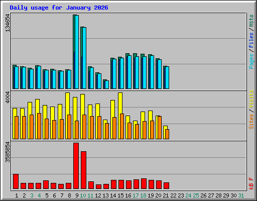 Daily usage for January 2026